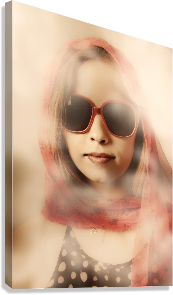Old-fashioned mysterious beauty Canvas Print
