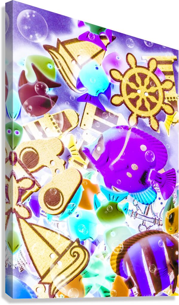 The beach below Canvas Print