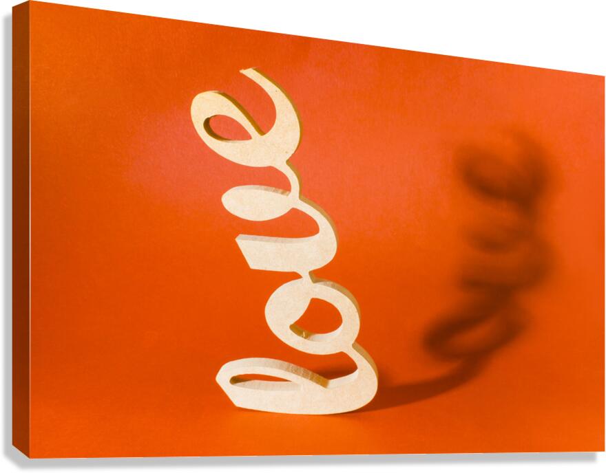 Typographic love decor  Canvas Print