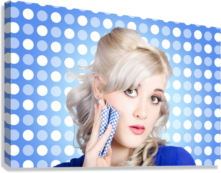 Vintage 1950 retro cleaning advertisement Canvas Print