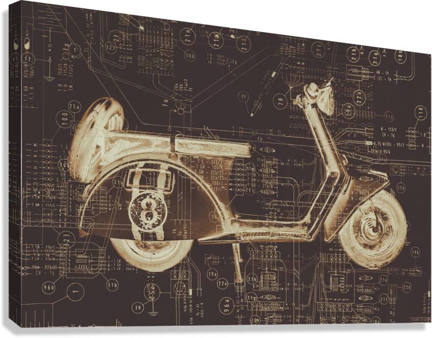 Scooter specs Canvas Print