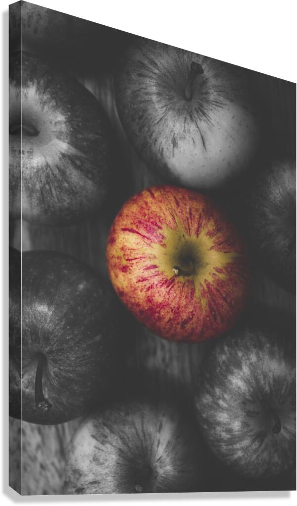 Selective colour still life fruits Canvas Print