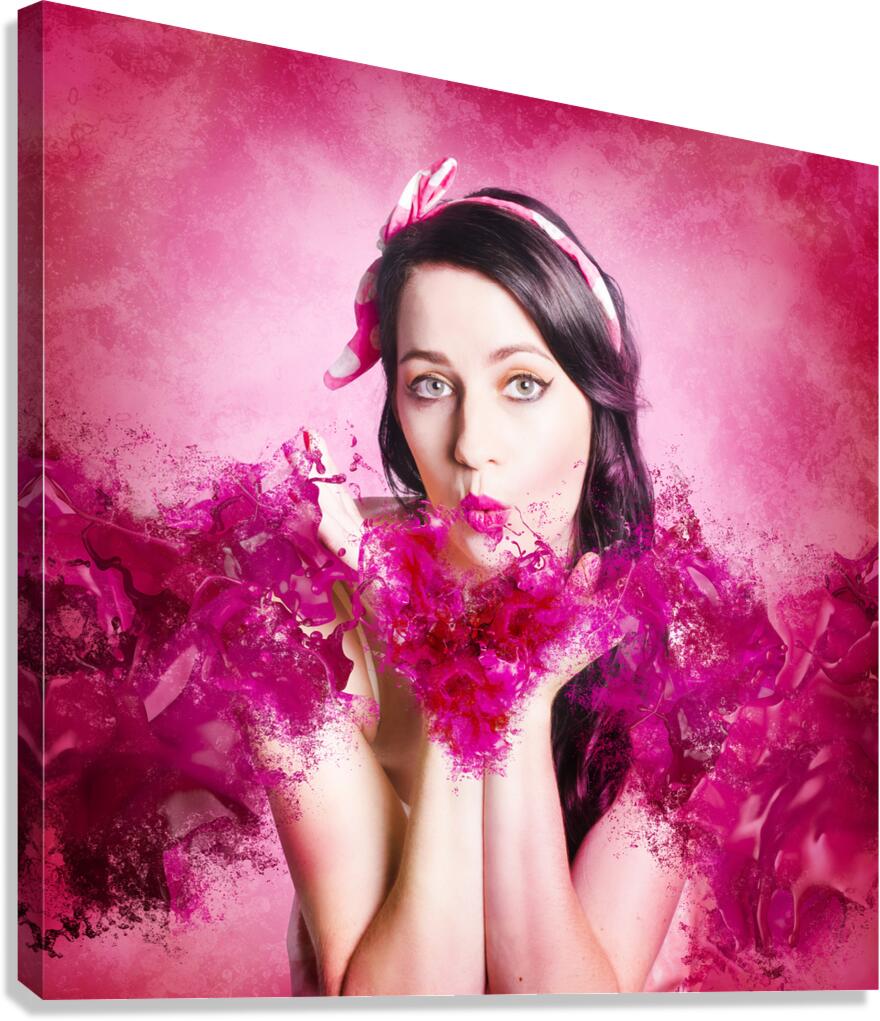 With love and hearts Canvas Print