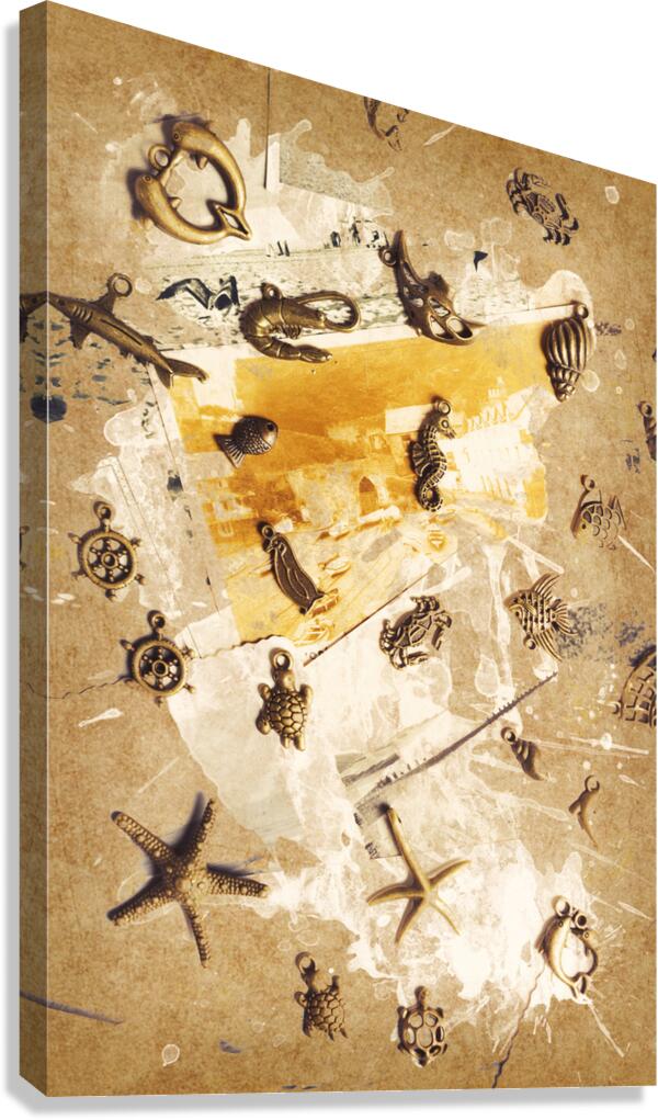 Splashback to the old ocean Canvas Print