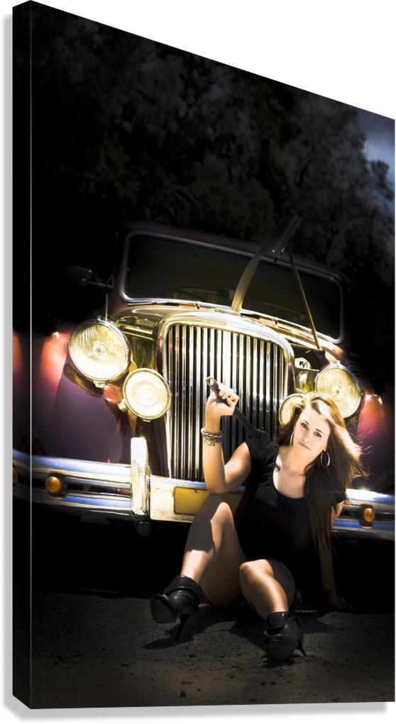 Female Auto Mechanic Canvas Print