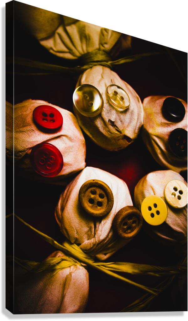 Button sack lollypop monsters Canvas Print