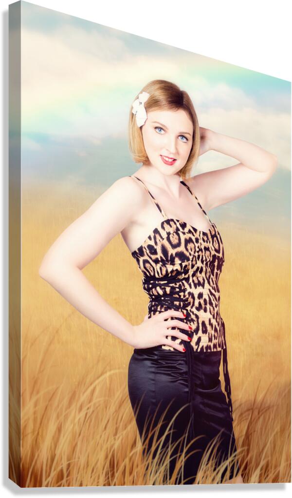 Female explorer on South African wilderness tour Canvas Print