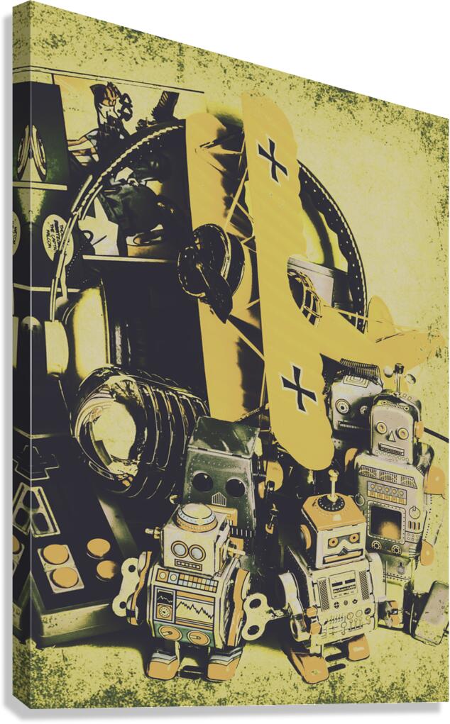 Tin sign toys Canvas Print