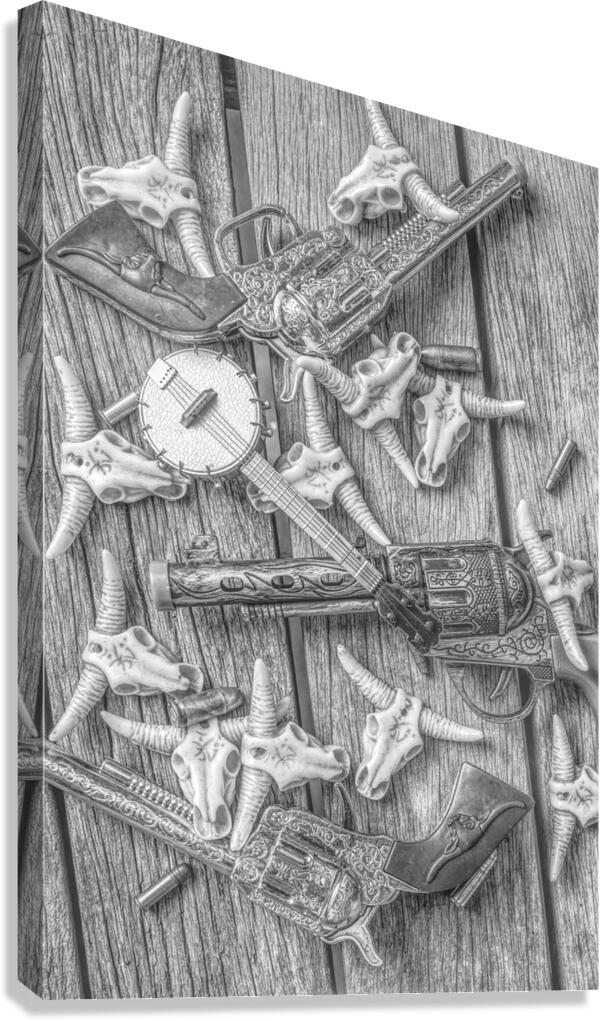 Banjos boom sticks and bones Canvas Print