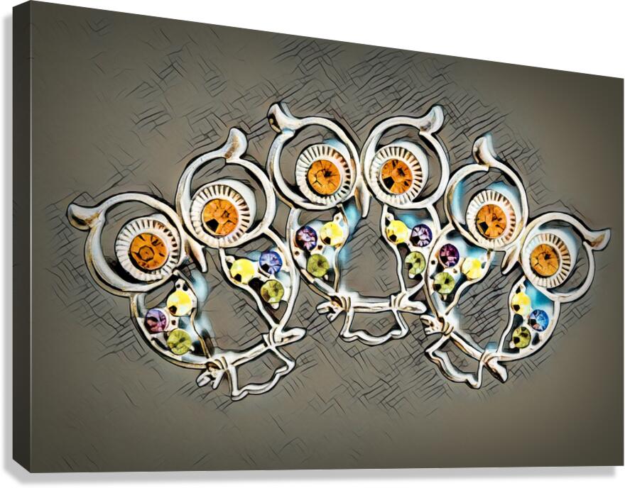 Kooky owls Canvas Print