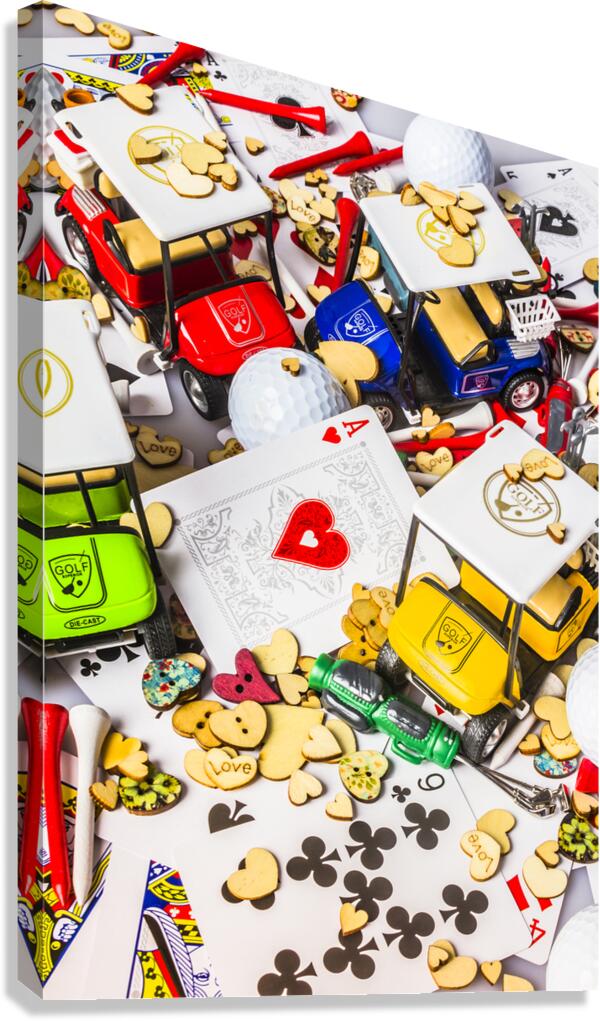 Hearts and carts Canvas Print