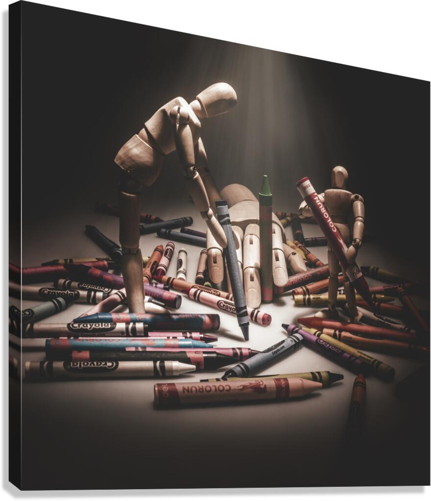 When the artists away the puppets will play Canvas Print