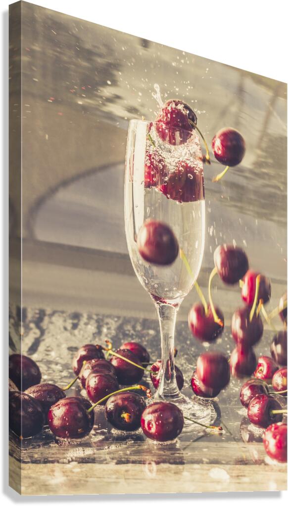 Cherry plonk Canvas Print