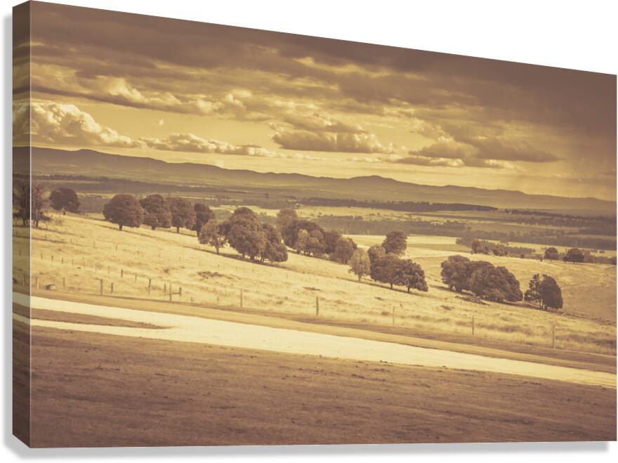Stunning sunset over the vast outback of Kingaroy Canvas Print