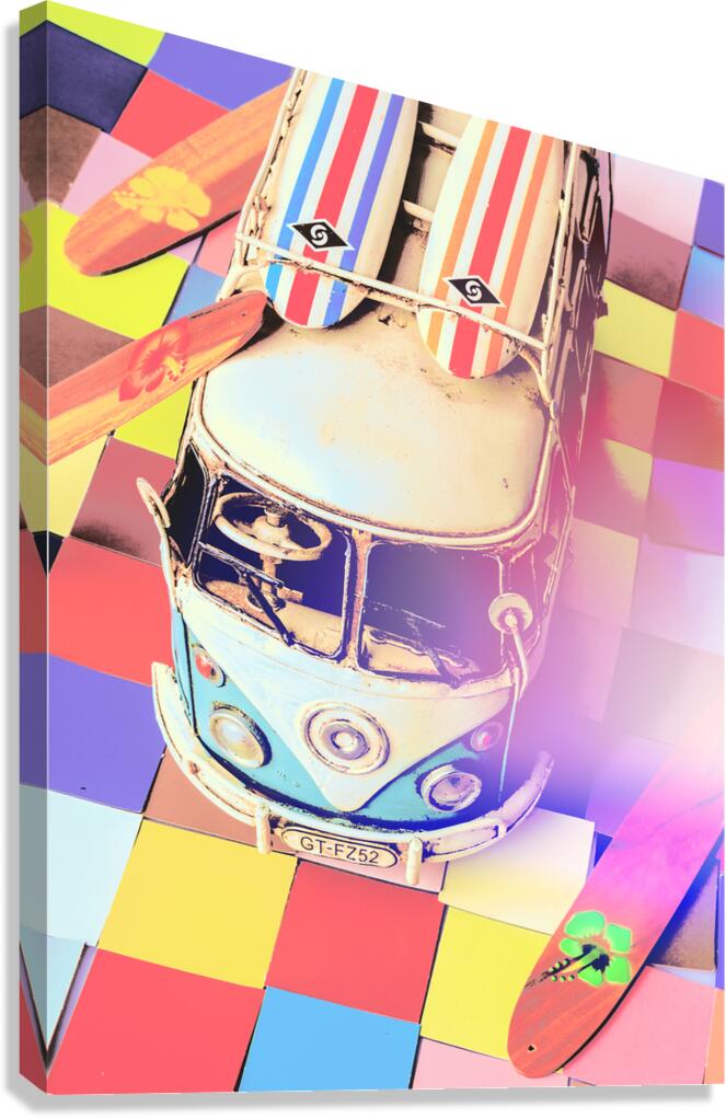 Boarding Bus Canvas Print