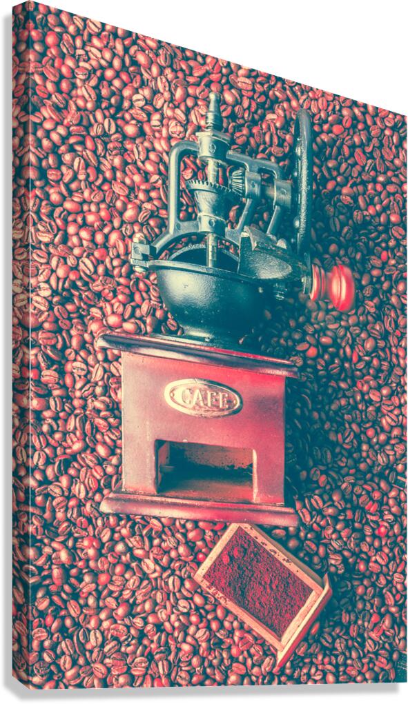 Red Retro Coffeehouse Canvas Print