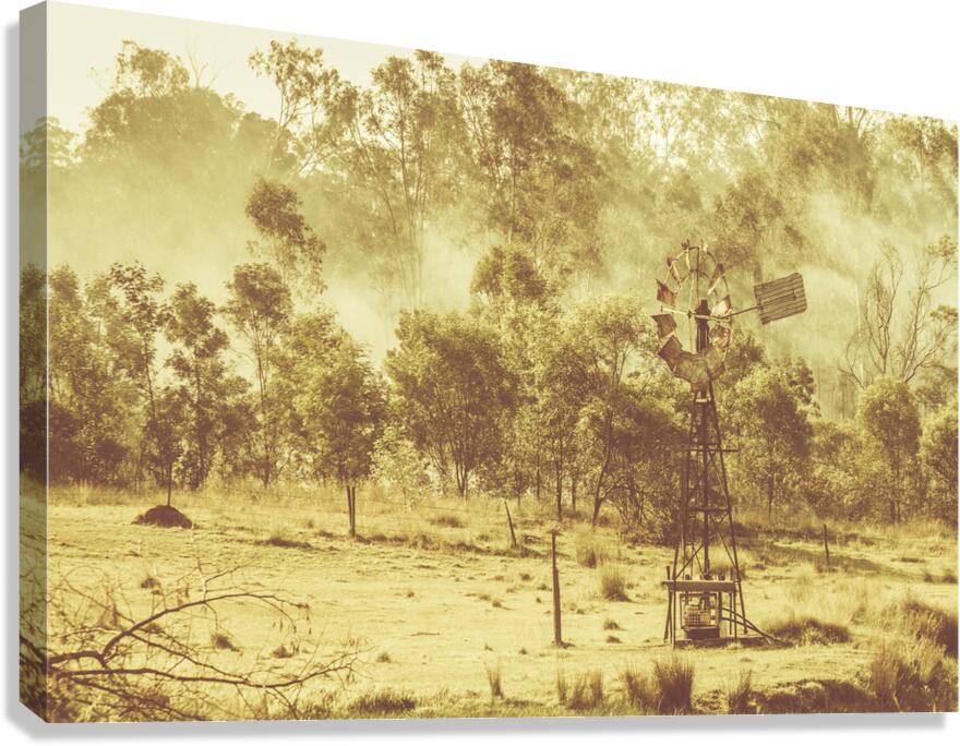 Black Horse Creek Windmill Canvas Print