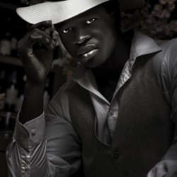 Jazz And Blues Musician In Dark Bar