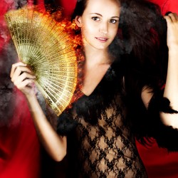 Hot Female Fire Dancer