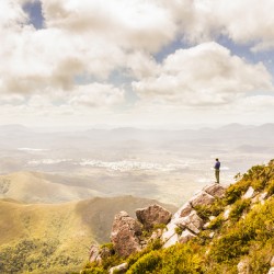 Scenic view of Mt Zeehan Tasmania Australia