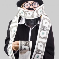 Woman wrapped in money