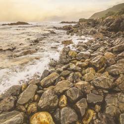 Rocky seashore scene 