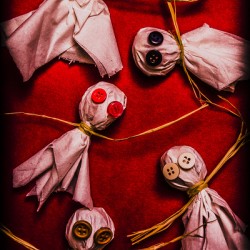 Scary halloween lollipop ghosts
