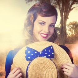 Vintage portrait of a country pinup girl