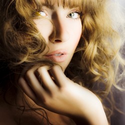 Woman with beautiful wavy hair