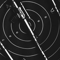 Black and white military marksman 