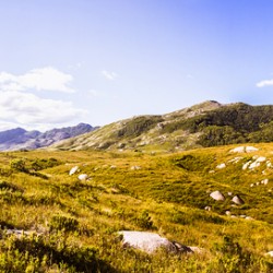 Amazing mountain panorama landscape
