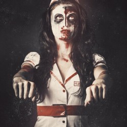Vintage walking dead horror nurse