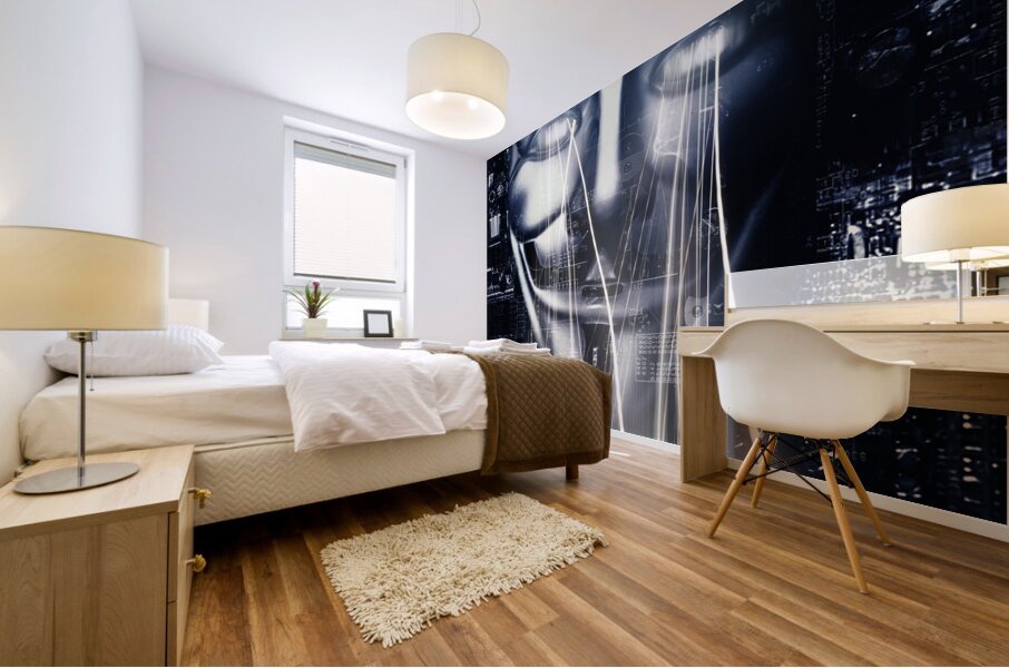 The Anonymous eyes of civil unrest Mural print