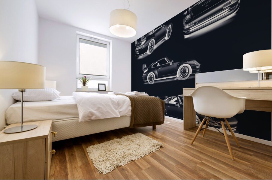 Blueprinted Mural print