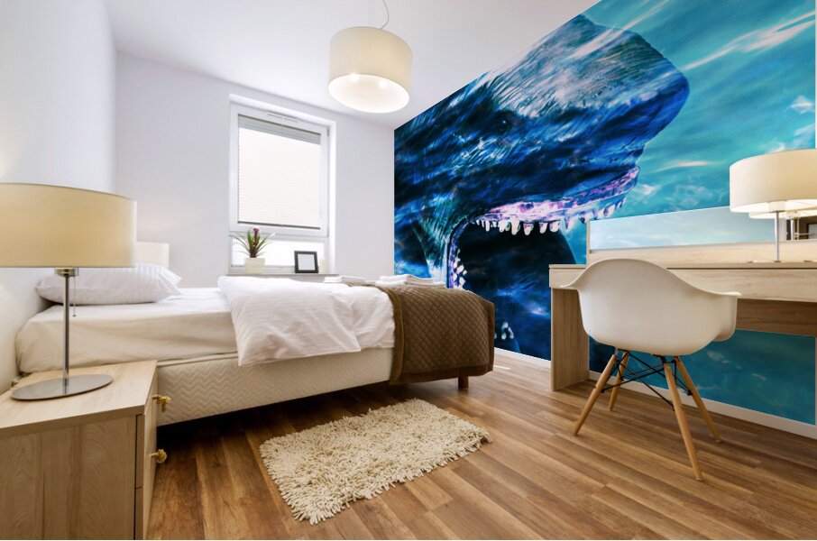 Shark bite Mural print