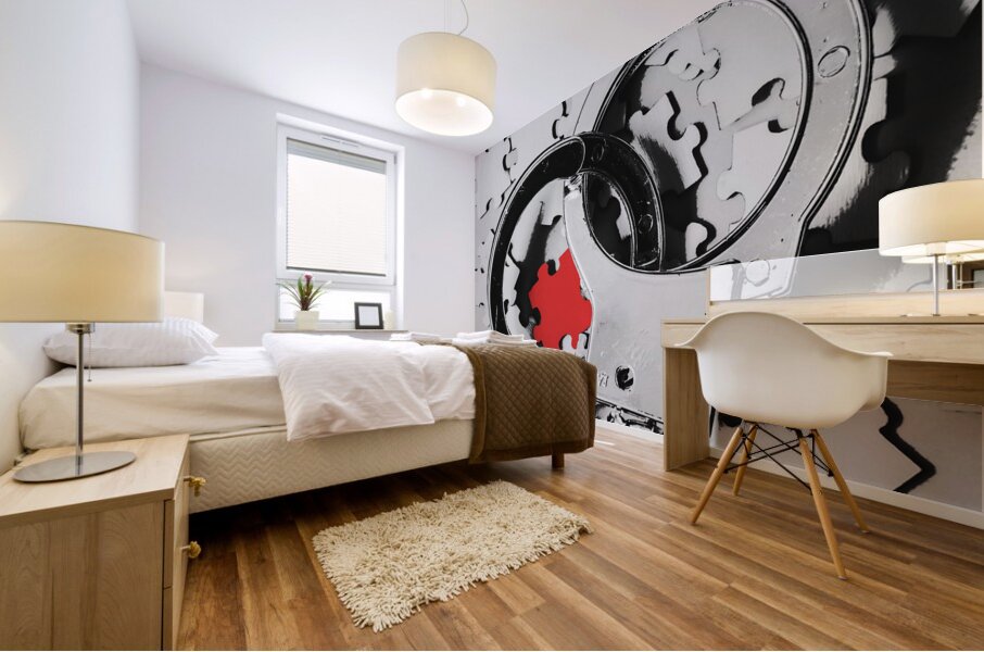 The missing puzzle piece Mural print