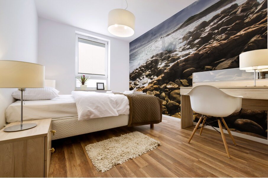 Where distant waves break Mural print