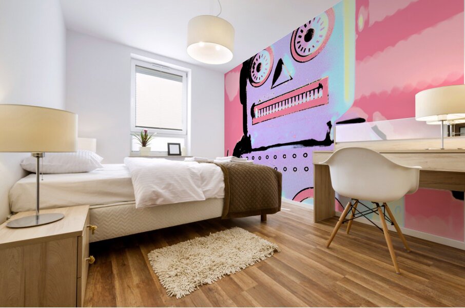 Pop art poster robot Mural print