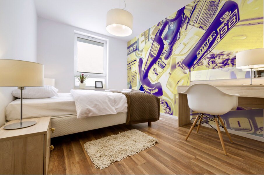 Chaotic karts Mural print