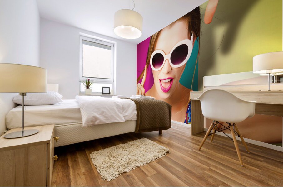 Nail polish pin-up girls Mural print