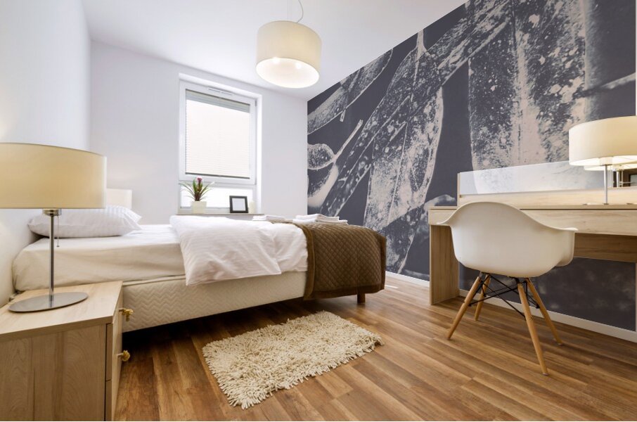 Abstract design tree leaves background Mural print