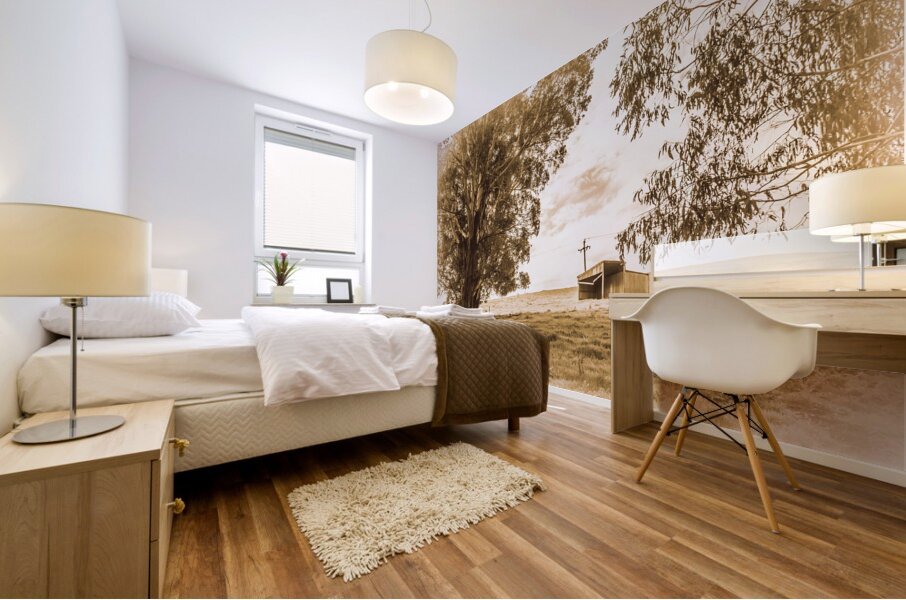 Old farmstead shack Mural print