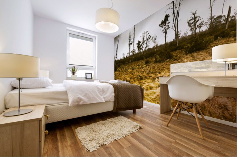 Beauty and barren bushland Mural print