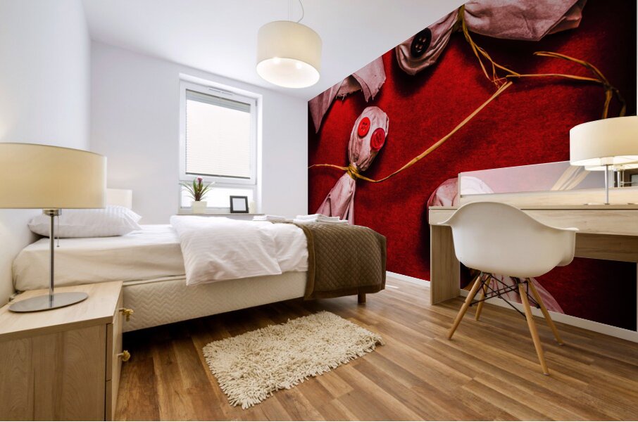 Scary halloween lollipop ghosts Mural print