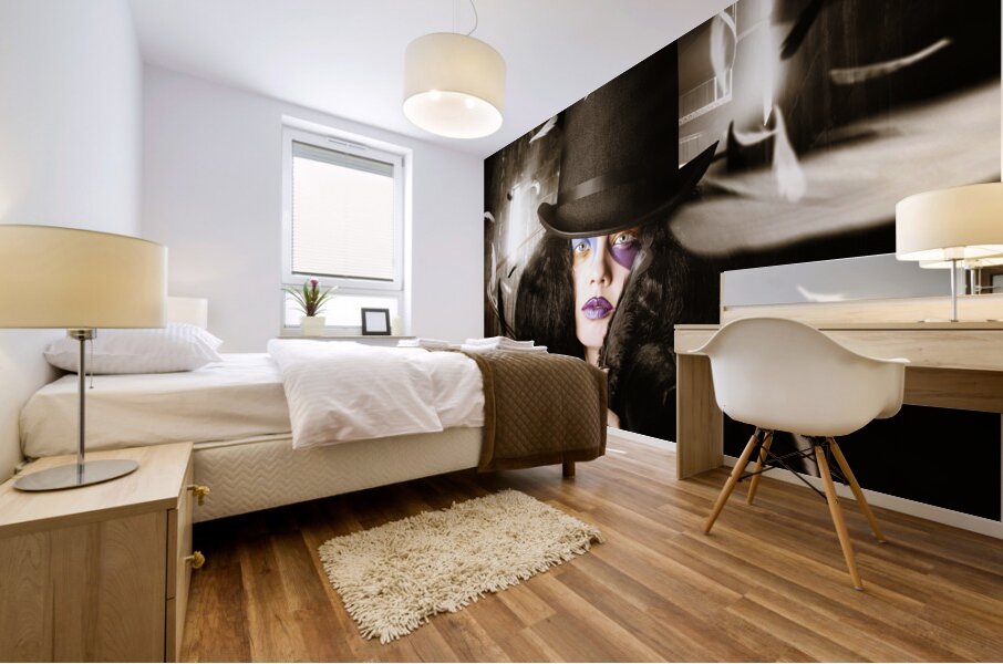 Feather carnival Mural print