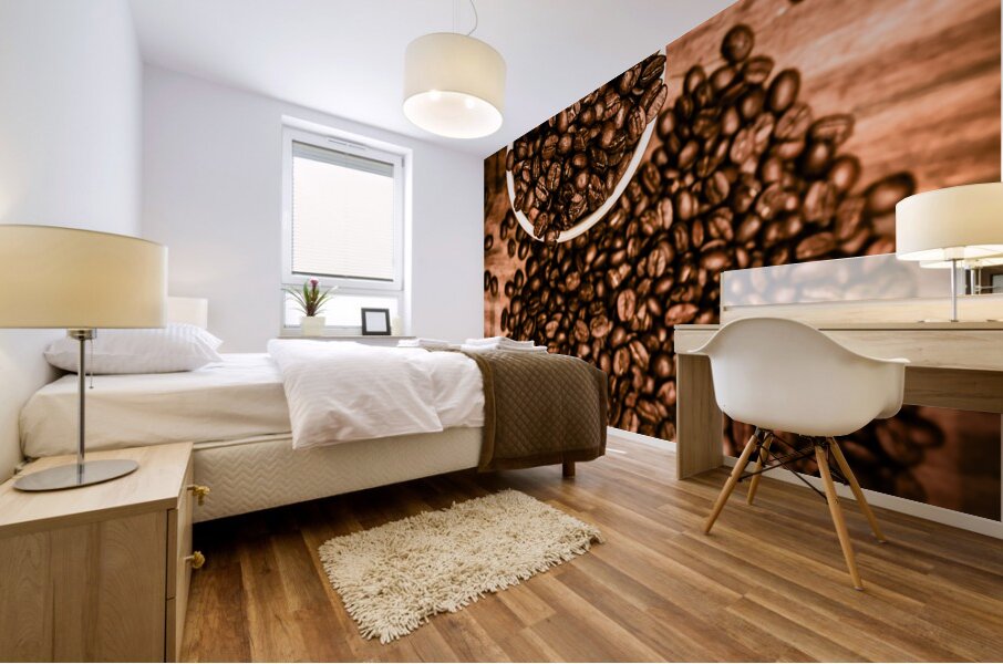 Vintage cafe artwork Mural print