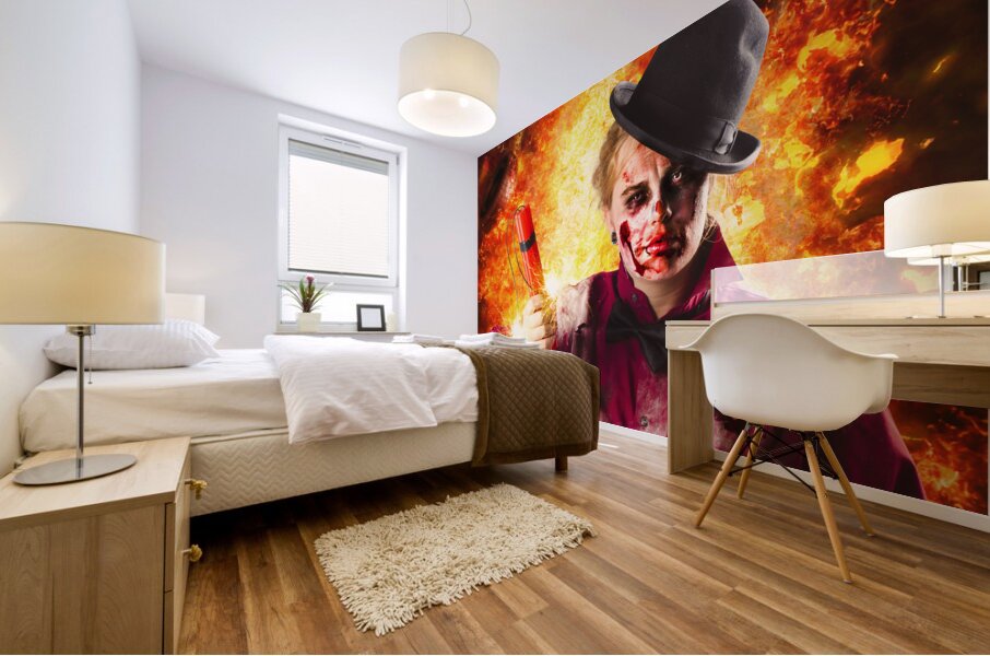 Explosive Terror. The wraith of hell fire Mural print