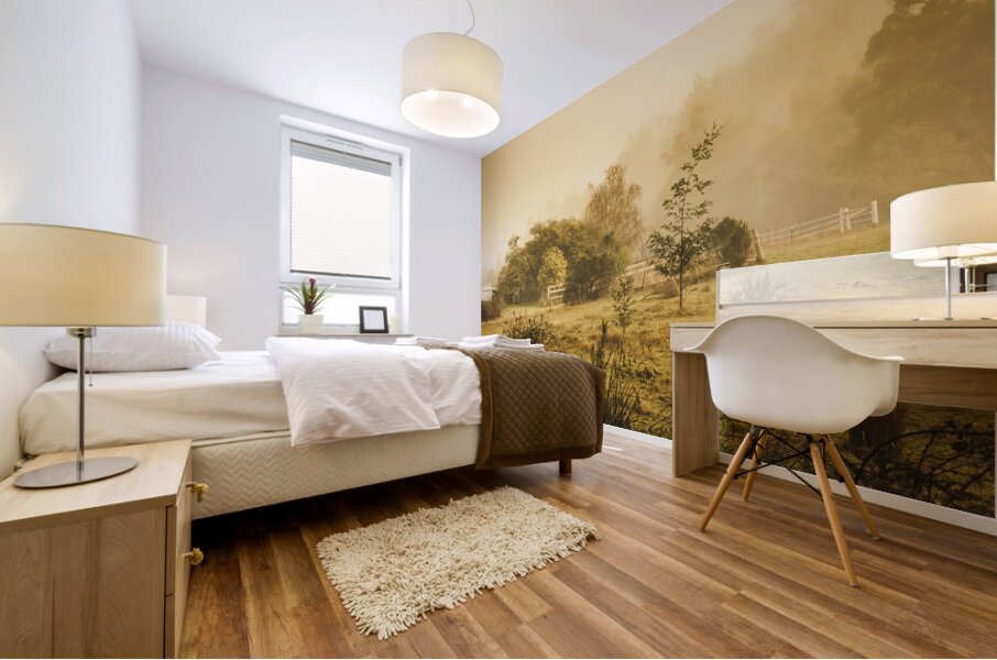 Quaint countryside scene of Glen Huon Mural print