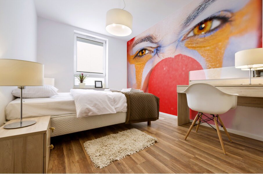 Red Clown Rage Mural print