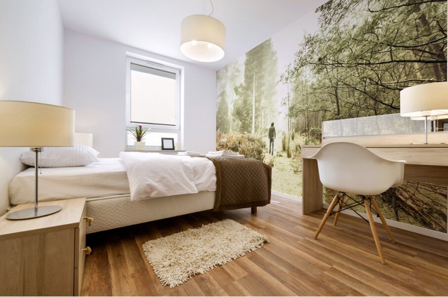 Mysterious trail Mural print